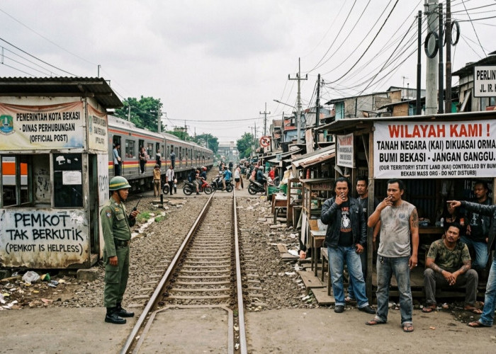 Banyak Lahan Perlintasan Kereta di Bekasi Dikuasai Preman, Pemkot Tak Berkutik