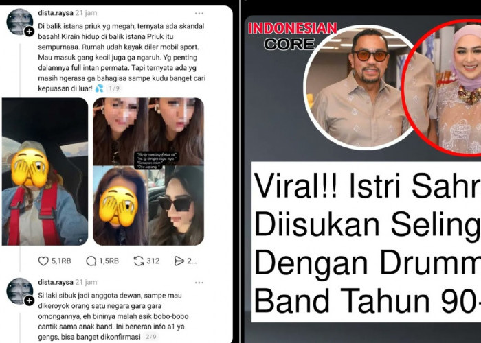 Heboh Dugaan Perselingkuhan Istri Ahmad Sahroni dengan Drummer 90-an Viral, Ini Kronologi dan Faktanya 