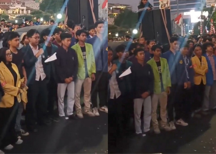 Ribuan Mahasiswa BEM Semarang ke Tugu Muda, Sampaikan 5 Tuntutan Pantura