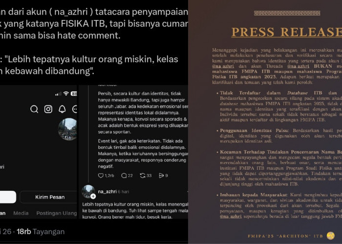 Ramai Konvoi Bobotoh! Siapa Sosok Akun na_azhri Ngaku Mahasiswa Fisika ITB Hina Warga Bandung, Ternyata...