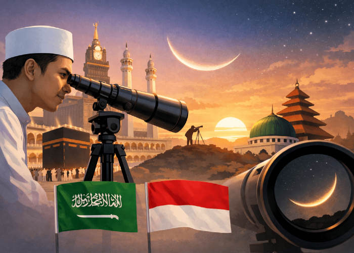 Arab Saudi Sudah Lebaran 20 Maret 2026! Indonesia Masih Nunggu Hilal Tipis 0,5 Derajat, Fix atau Mundur?