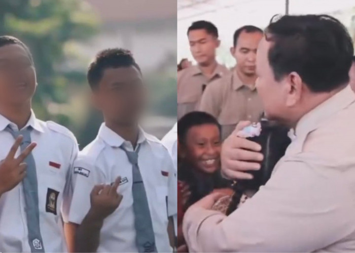 Editor Presiden Kecolongan! Gestur Jari Tengah Siswa Lolos di Video Resmi Prabowo, Netizen: Emang Dasarnya...