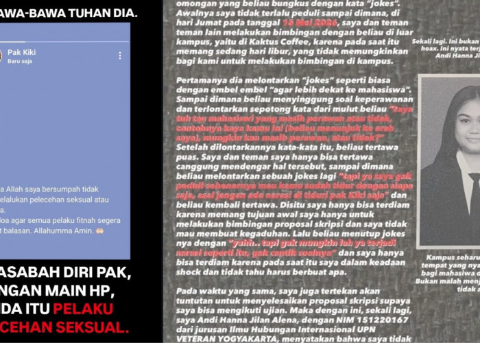 Berani Speak Up, Alumni UPN Yogyakarta Bongkar Dugaan Pelecehan Verbal Dosen: Saya Tau yang Masih Perawan...