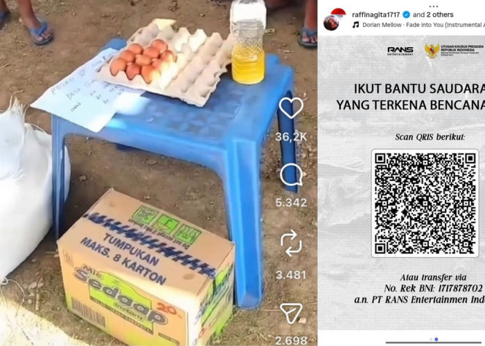 Open Donasi Raffi Ahmad Pakai Logo Utusan Presiden, Netizen Bandingkan dengan Dana MBG Rp44 Miliar Sehari?