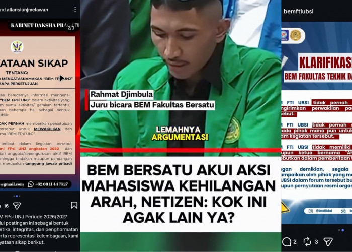 Banyak Kampus Bantah Wakili BEM Bersatu di Konferensi Pers Tolak Aksi Mahasiswa, Netizen Labeli Mahasewa!