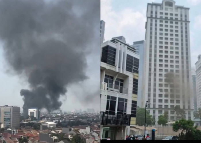 Asap Hitam Pekat Selimuti Tanah Abang, Ini Kronologi Kebakaran Apartemen Pavilion Jakpus 