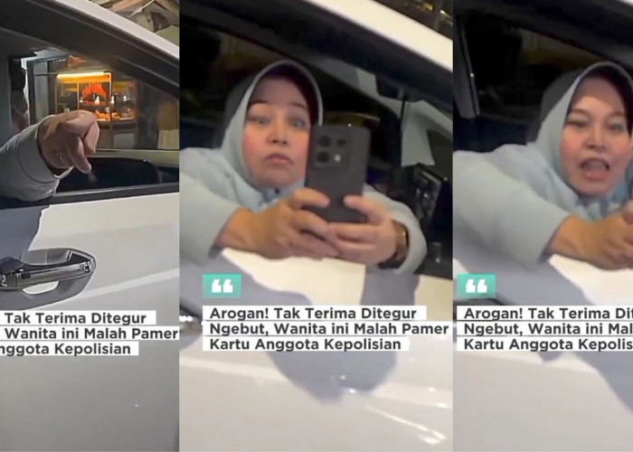 Arogan! Wanita Diduga Oknum Polisi Pamer KTA Usai Ditegur Ngebut: Malah Pukul Korban dan Teriak Maling
