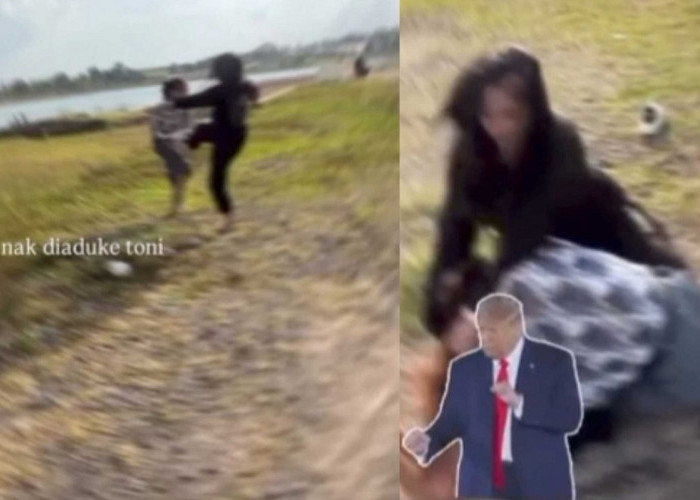 Diduga Memperebutkan Cinta Lelaki, Dua Siswi di Ogan Ilir  Baku Hantam, Jambak-Jambakan