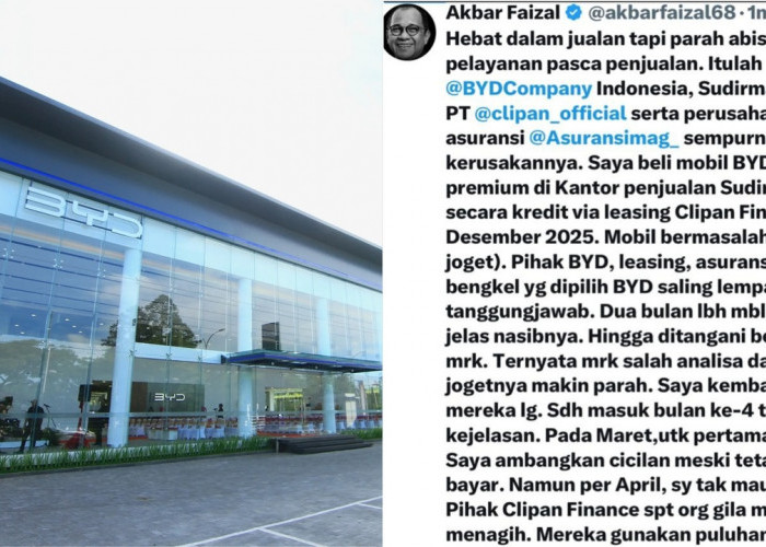 Aftersales BYD Buruk, Mobil Mantan Anggota DPR Ini Jadi Korban, Tak Sesuai Brandingnya