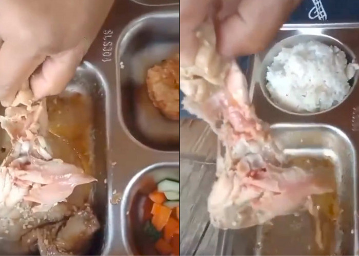 Viral! MBG Ayam Mentah dan Nasi Setengah Matang di SD Alang-alang Serang, SPPG Minta Maaf Akui...