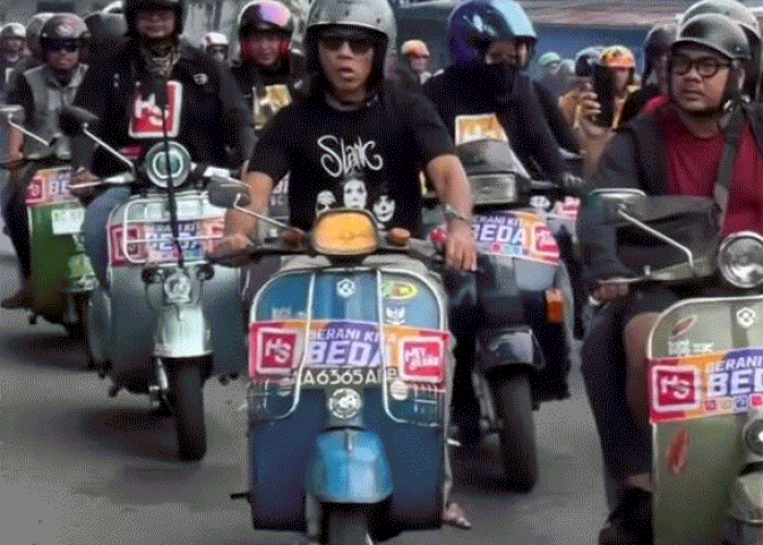 Ribuan Mata Tertuju di Palembang! Skuteris Riding Bareng Kaka Slank dari Kambang Iwak ke Jakabaring