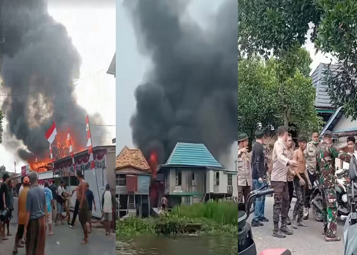 Enam Rumah di Pemulutan Ilir Ludes Terbakar, Polisi Amankan Terduga Pelaku Pembakaran 