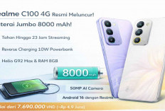 Realme C100 4G Rilis! Dibekali Baterai 8.000 mAh dan Fast Charging 45W, Bisa Jadi Powerbank Praktis