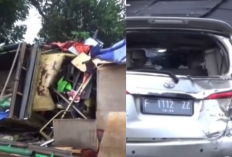 Rem Blong! Detik-Detik Truk Hantam Motor, Mobil, dan Warung di Cianjur