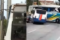 Aksi Bus Medium Gagal Salip Terhalang Garuda Mas, Momen Menegangkan di Terminal Gemolong!