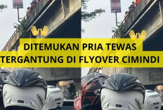 Bikin Heboh! Pria Tewas Tergantung di Flyover Cimindi, Kondisi Mata dan Mulut Tertutup Lakban...