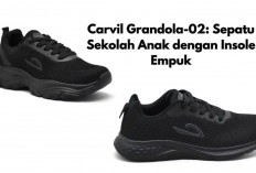 Carvil Grandola-02: Sepatu Sekolah Praktis dan Nyaman dengan Insole Empuk