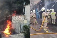 Ruko Terbakar di Grogol Petamburan, Api Sempat Menyembur dari Got, Diduga Akibat Bahan Bakar