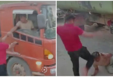 BIADAB! Ajudan Bupati Kutai Barat Tendang Supir Truk Sampai Terkapar, Pelaku Oknum TNI...