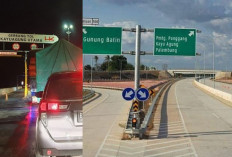 Info Mudik, Hati hati saat Masuk Tol Kayuagung-Palembang, Jalan Banyak Berlubang dan Gelap Gulita saat Malam