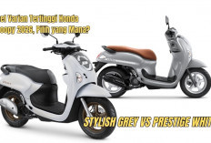Stylish Grey vs Prestige White, Duel Varian Tertinggi Honda Scoopy 2026, Pilih yang Mana?