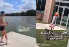 Viral Tiktoker AS Nangis di Kantor Tiktok, Akun di-Banned Usai Konten Prank Tunawisma Nyebur ke Danau