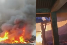 Korsleting Listrik Picu Kebakaran Hebat di Pasar Baru Labuan Pandeglang, 19 Kios Hangus Jelang Buka Puasa