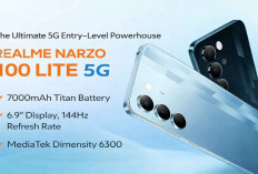 Rilis 14 April! Realme Narzo 100 Lite 5G Bawa Kombinasi Baterai 7000mAh, Layar 144Hz, dan Chipset Efisien
