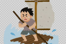 Pihatin, Jembatan Putus Siswa SD Pakai Rakit Seberangi Sungai Demi Sekolah  