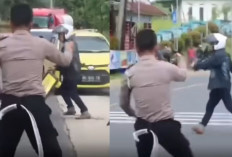Tegang! Detik-detik Pemotor Tanpa Plat Serang Polisi dengan Sajam saat Razia di Bengkulu Tengah