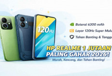 HP Realme 1 Jutaan Terbaik 2026: Baterai 6300 mAh, Layar 120Hz, Tahan Banting dan Super Worth It!