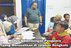 Dinas Sosial Kota Bengkulu saat mendata Gepeng dan pengemis yang meresahkan Jelang Tahun Baru, Begini Modusnya