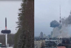 Ngeri! Rudal Rusia Hantam Kantor TV Pemerintah Ukraina di Kyiv