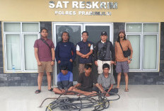 Gak Bahaya Ta? Listrik Menyala 3 Sekawan Potong Kabel Lampu Jalan, Hendak Kabur Disergap Tim Gurita