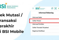 2 Cara Cek Mutasi Rekening BSI via ATM dan BSI Mobile Dengan Aman dan Praktis, Yuk Simak di Sini 