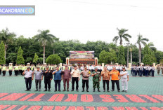 Pastikan Keamanan dan Kenyamanan, Bupati  Lanosin Hadiri Apel Gelar Pasukan 'Operasi Lilin Musi-2023'