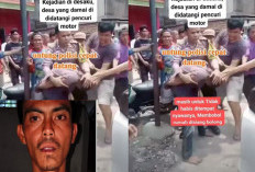 Beraksi di Siang Hari Pencuri Dikejar Massa Hingga Terjun Ke Sungai, Tertangkap Langsung Dihajar 