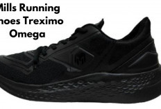 Mills Running Shoes Treximo Omega: Sepatu Lari Serbaguna Full Black untuk Sekolah dan Aktivitas Harian