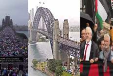 Aksi Kemanusiaan Terbesar di Australia! 90 Ribu Orang 'Kuasai' Jembatan Sydney, Bela Palestina!