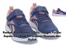 Reebok Rush Runner 5 Elastic Lace & Top Strap Girls Twilight Purple: Sepatu Lari Anak Perempuan yang Nyaman