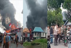 Enam Rumah di Pemulutan Ilir Ludes Terbakar, Polisi Amankan Terduga Pelaku Pembakaran 