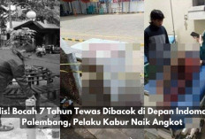 Sadis! Bocah 7 Tahun Tewas Dibacok 3 Orang di Depan Indomaret Palembang, Pelaku Kabur Naik Angkot