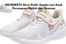 MA'INSKETZ Alrun Putih: Sepatu Lari Anak Perempuan Stylish, Nyaman dan Anti Licin