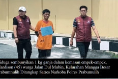 Kurir Ganja Mangga Besar Prabumulih Tertangkap, Polisi Sita 1 Kg Ganja Dalam Kotak Empek-empek