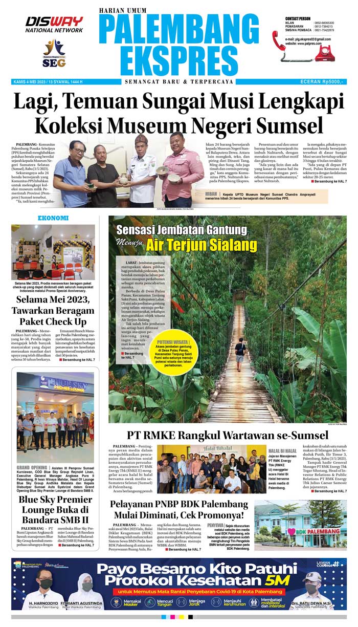 Baca Palembang Ekspres Kamis Edisi 04 Mei 2023