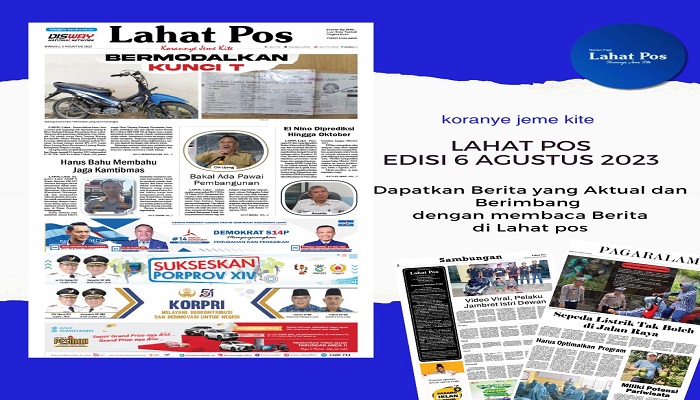 Koran Lahat Pos Edisi, Minggu 06 Agustus 2023