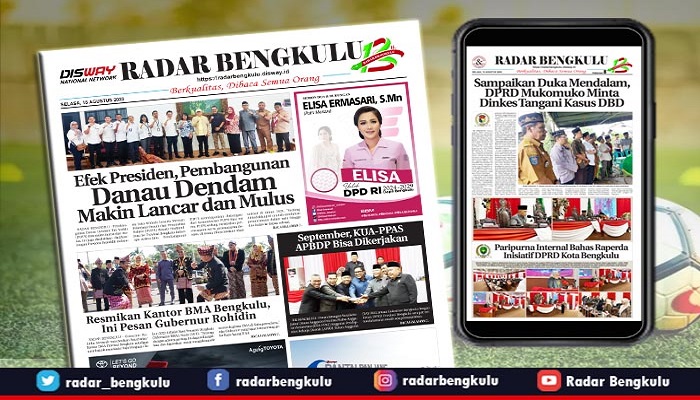 Koran Radar Bengkulu Edisi, Jum’At 18 Agustus 2023