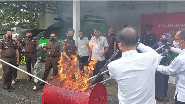 Barang Bukti Musnah Dilalap Api