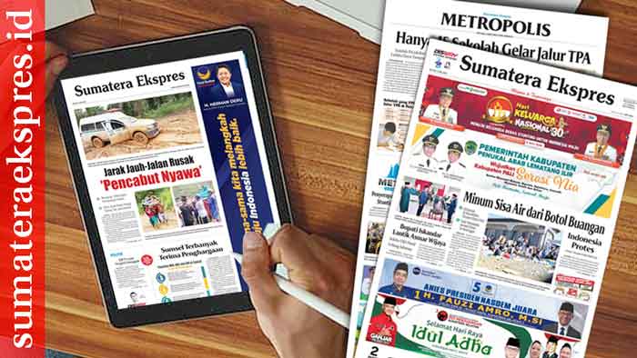 Koran Hybrid Pertama di Indonesia Baca Sumatera Ekspres Edisi 04 Juli 2023
