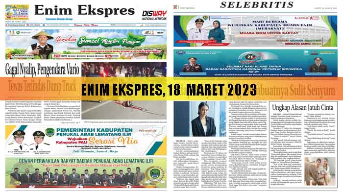 Baca Enim Ekspres Edisi 18 Maret 2023